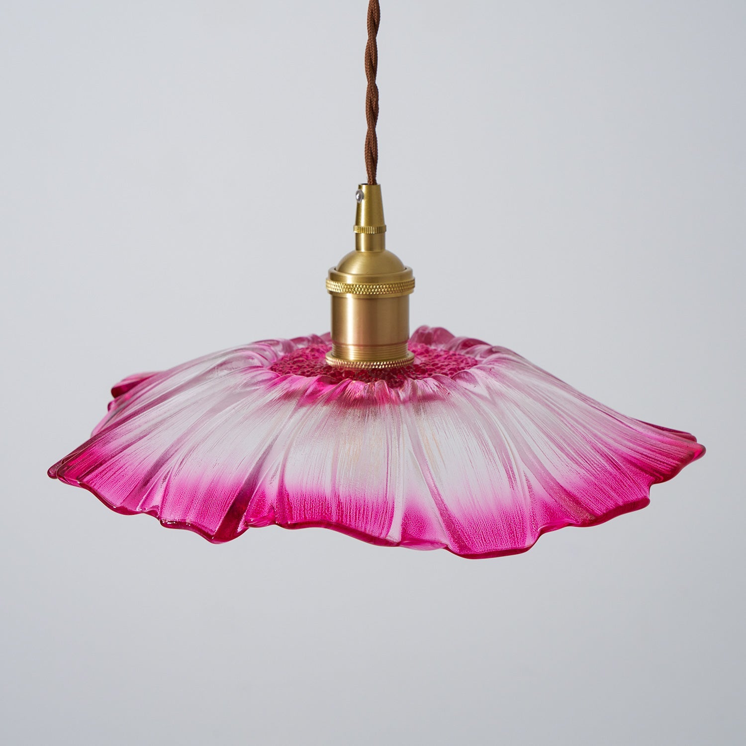 Flower Glass Plug In Pendant Lamp