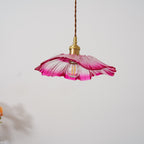 Flower Glass Plug In Pendant Lamp