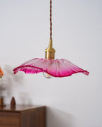 Flower Glass Plug In Pendant Lamp