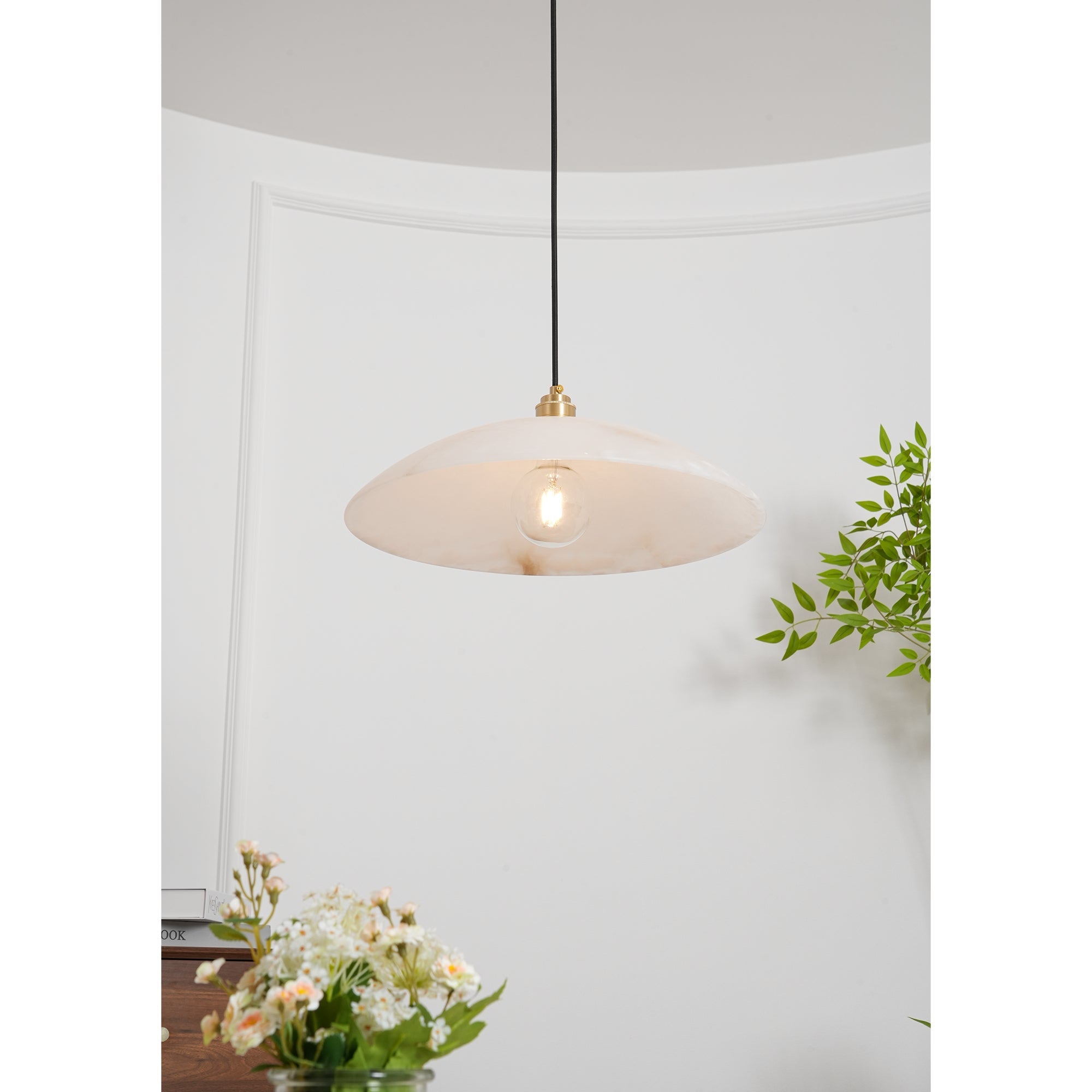 Dome Alabaster Pendant Light