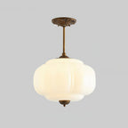 Eldio Semi-Recessed Ceiling Lamp in Green Glass