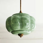 Eldio Green Glass Semi Flush Mount Light