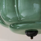 Eldio Green Glass Semi Flush Mount Light