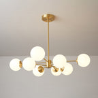 Elysium Brass Frosted Balls Chandelier