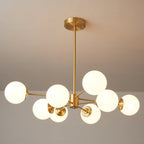 Elysium Brass Frosted Balls Chandelier
