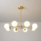 Elysium Brass Frosted Balls Chandelier