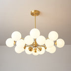 Elysium Brass Frosted Balls Chandelier