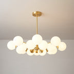 Elysium Brass Frosted Balls Chandelier