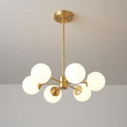 Elysium Brass Frosted Balls Chandelier