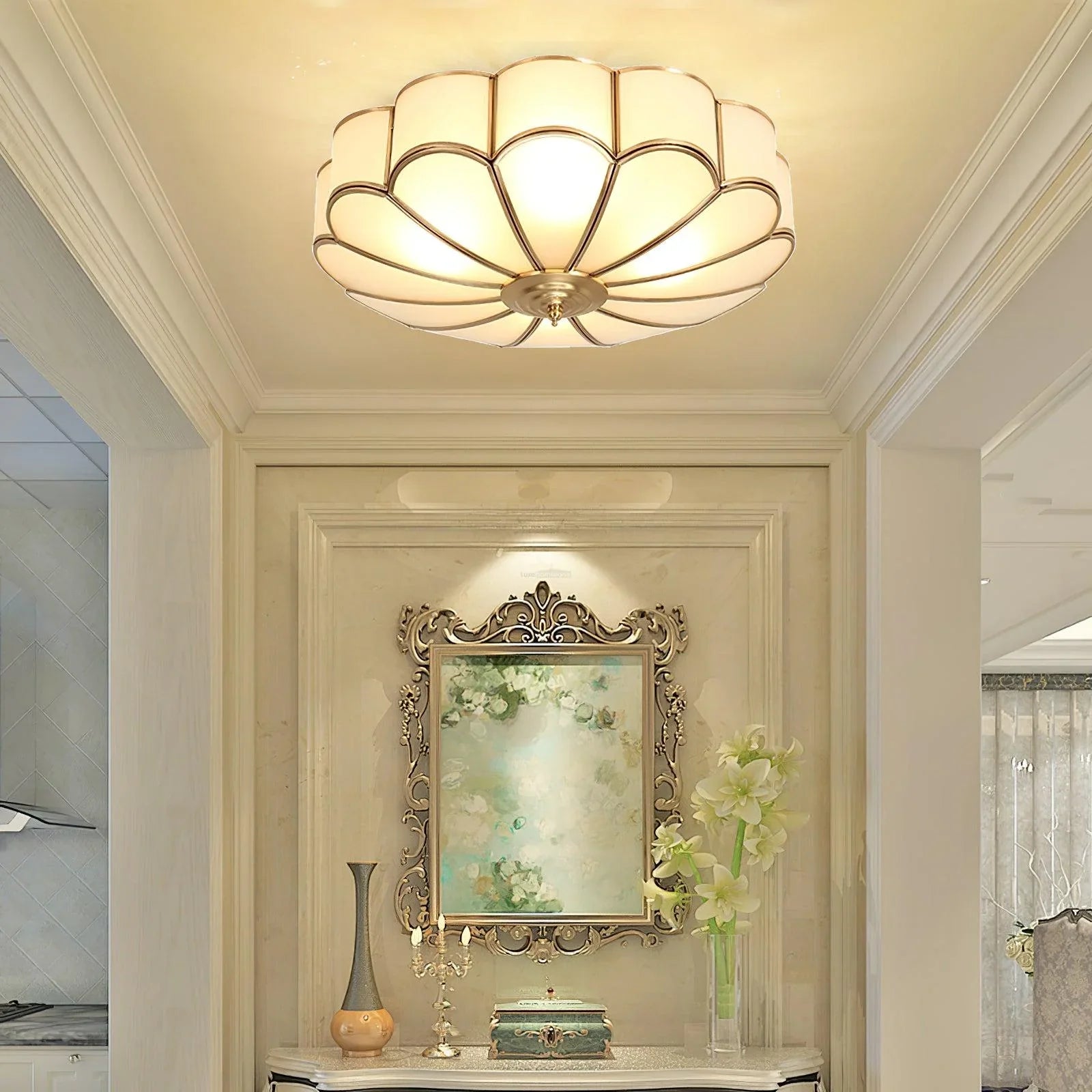 Eros Flower-Inspired Art Deco Ceiling Light