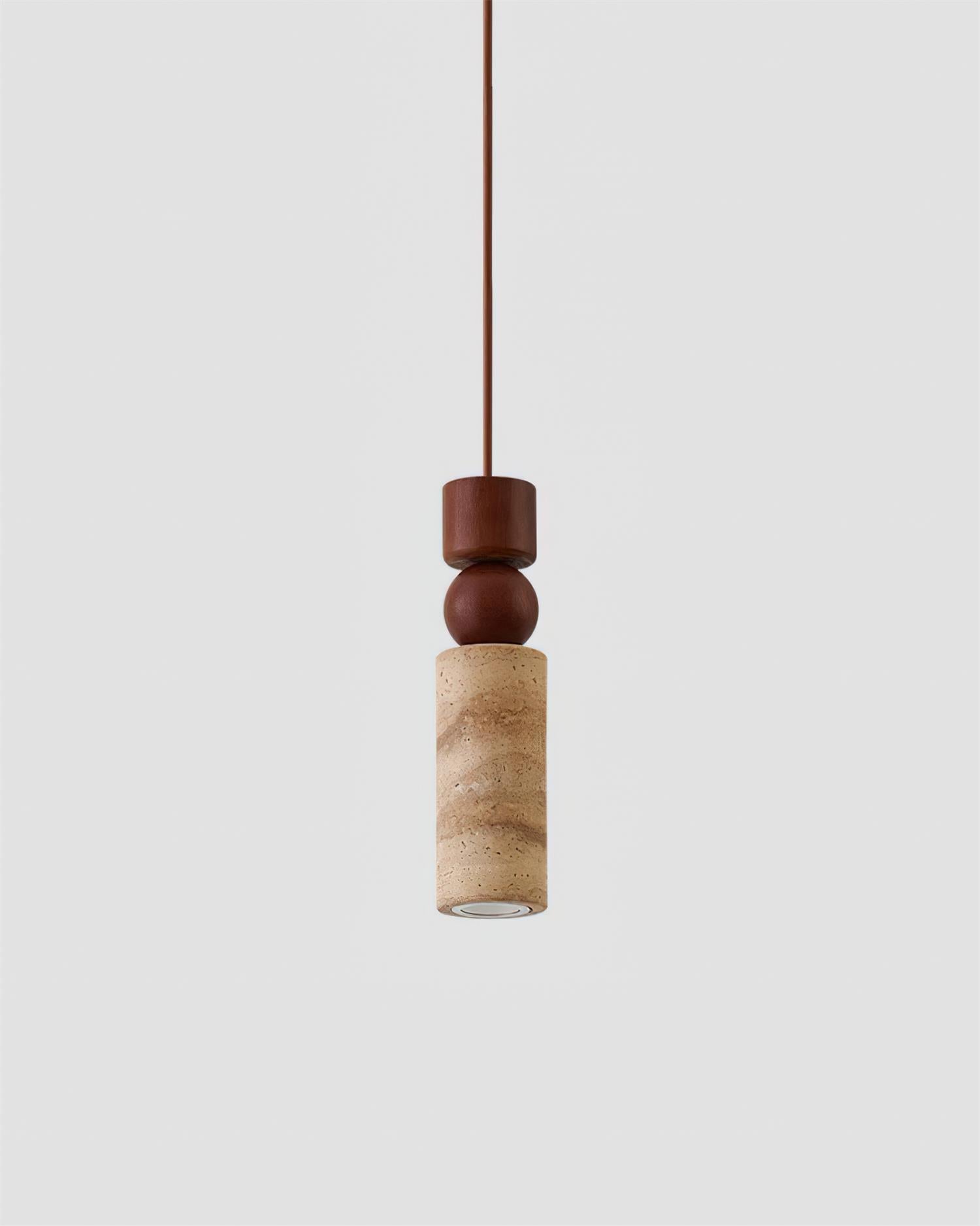 Geometric Suspension Wood Travertine Minimalist Nordic Hanging
