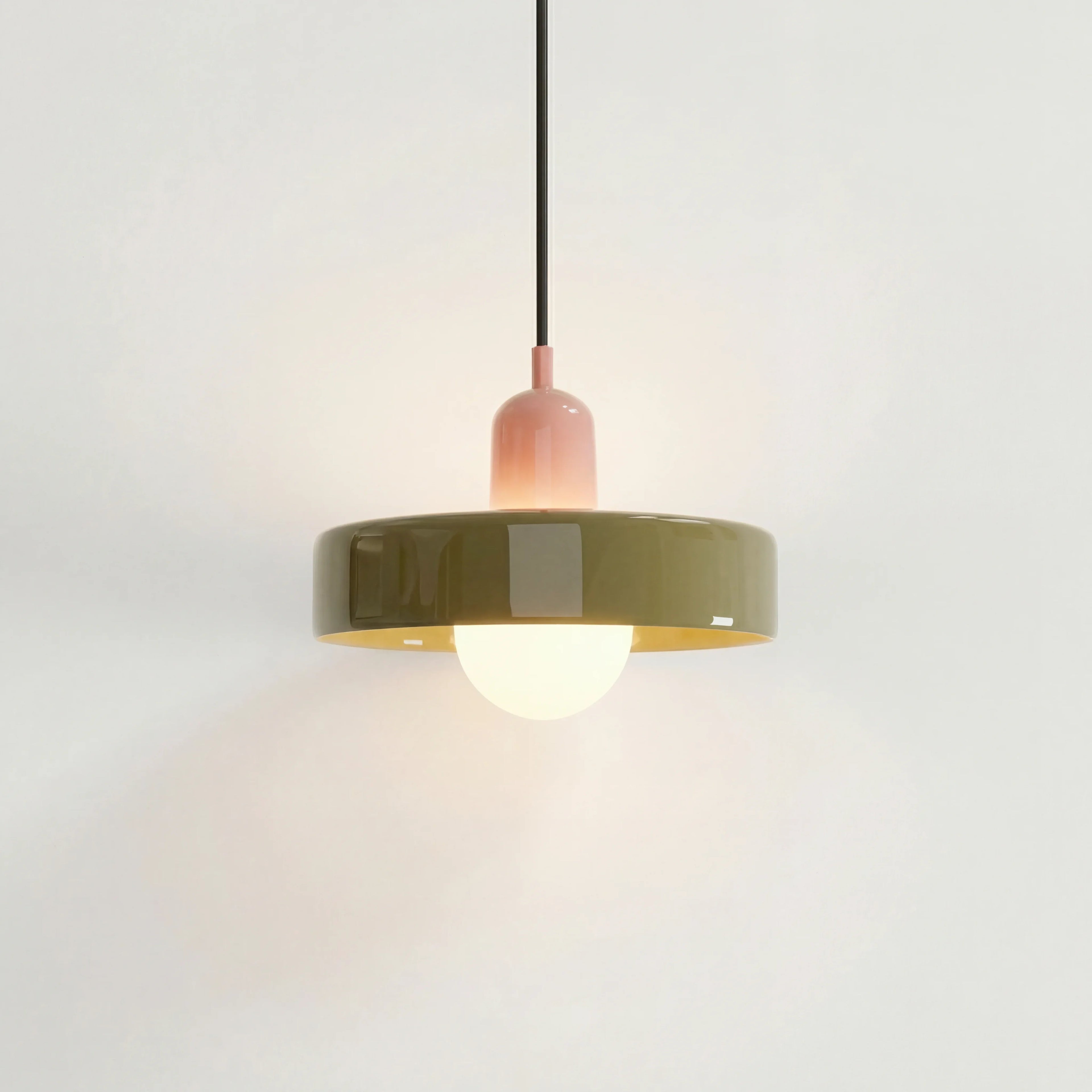 Finan Morandi Glass Disc Orb Pendant Lamp