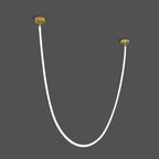 Solara Pendant Light Flexible Curve Silicone Brass