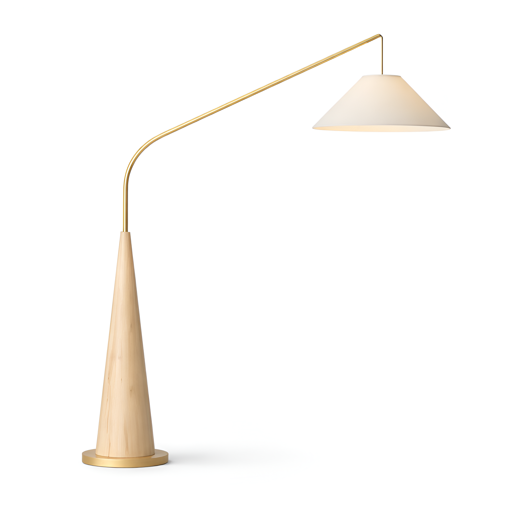 Caelum - Modern Minimalist Walnut Fishing Floor Lamp