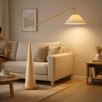Caelum - Modern Minimalist Walnut Fishing Floor Lamp