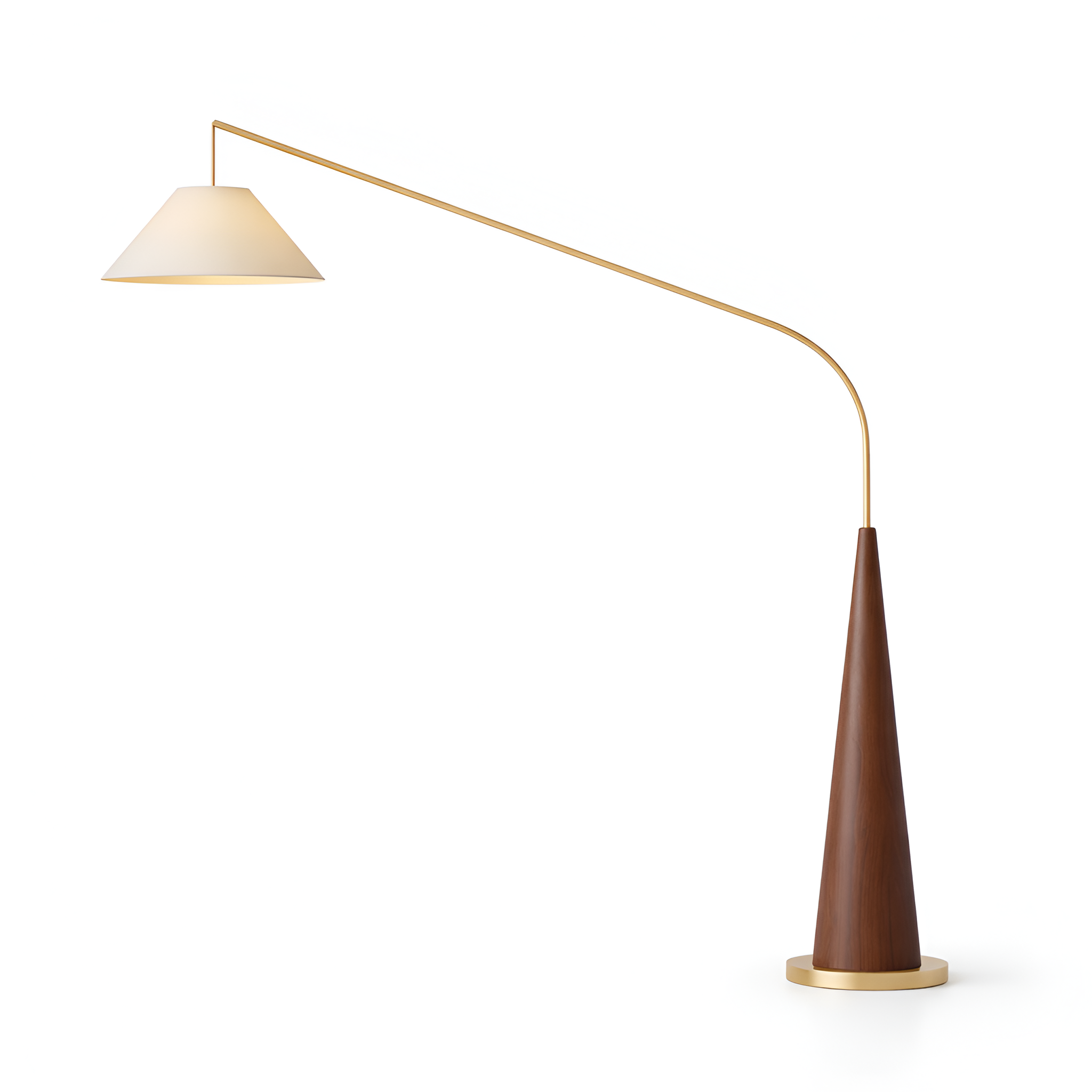 Caelum - Modern Minimalist Walnut Fishing Floor Lamp