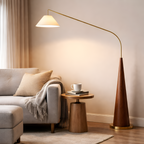 Caelum - Modern Minimalist Walnut Fishing Floor Lamp