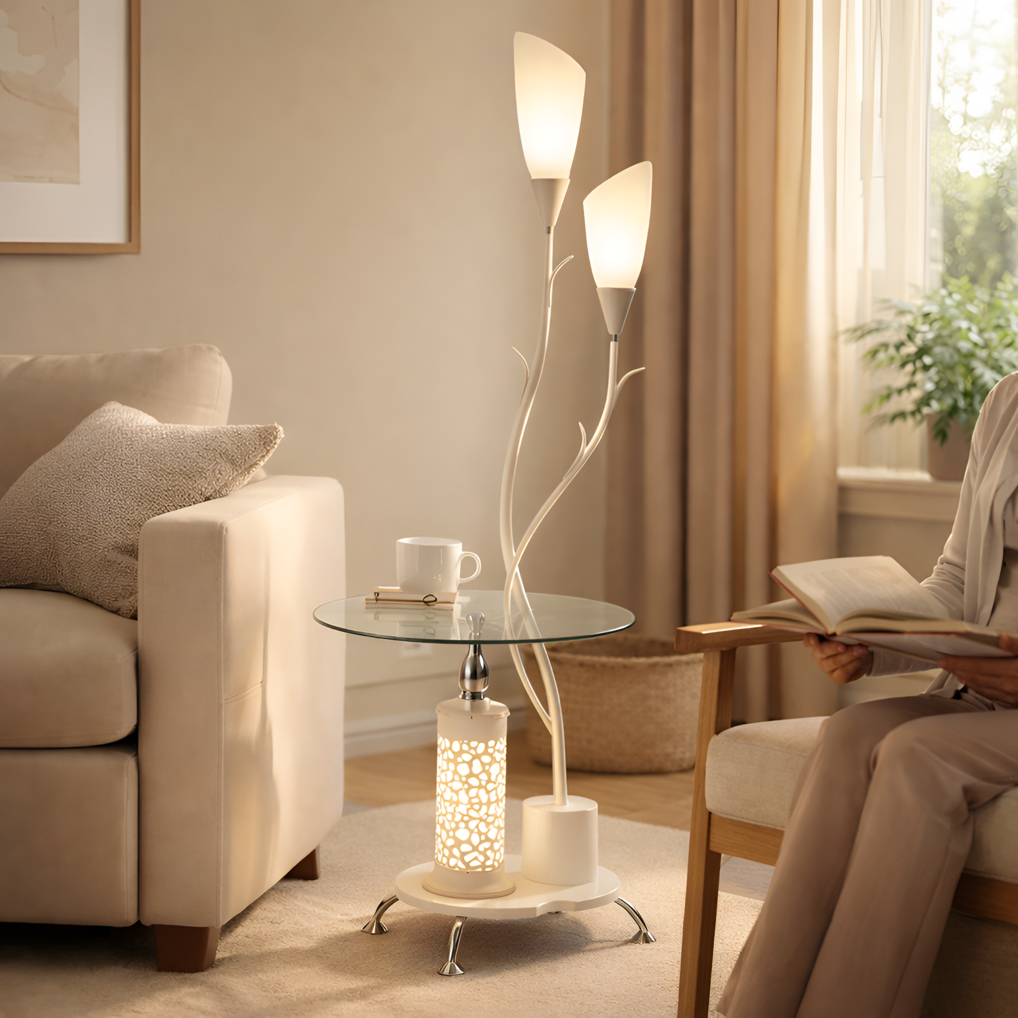 Darien - Nordic Modern LED Floor Lamp Flower Design