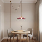 Flower Glass Plug In Pendant Lamp