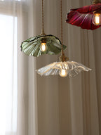 Flower Glass Plug In Pendant Lamp