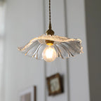 Flower Glass Plug In Pendant Lamp