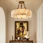 Fluted Alabaster Ceiling Lamp