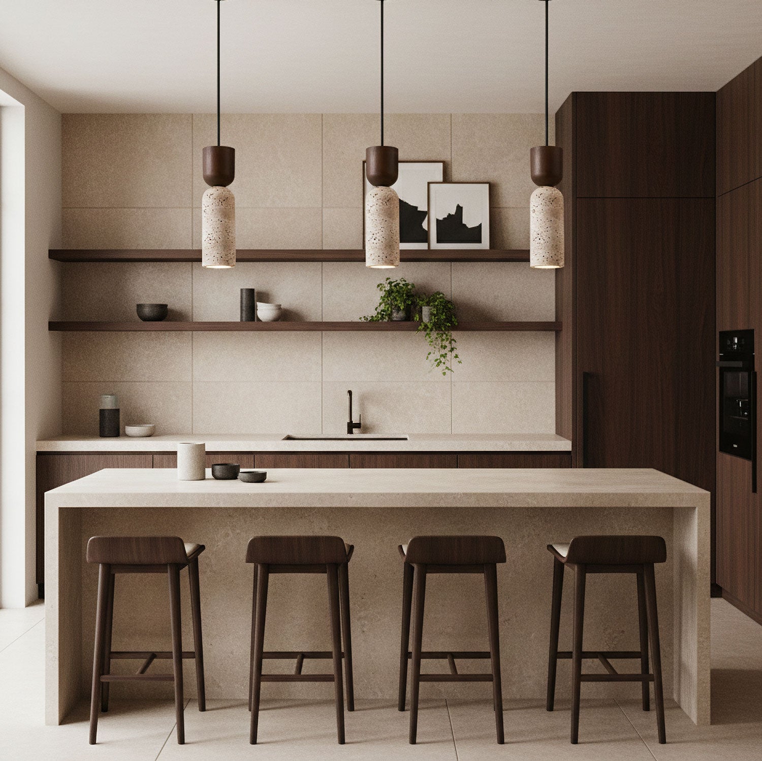 Galatea Travertine Pendant Lamp