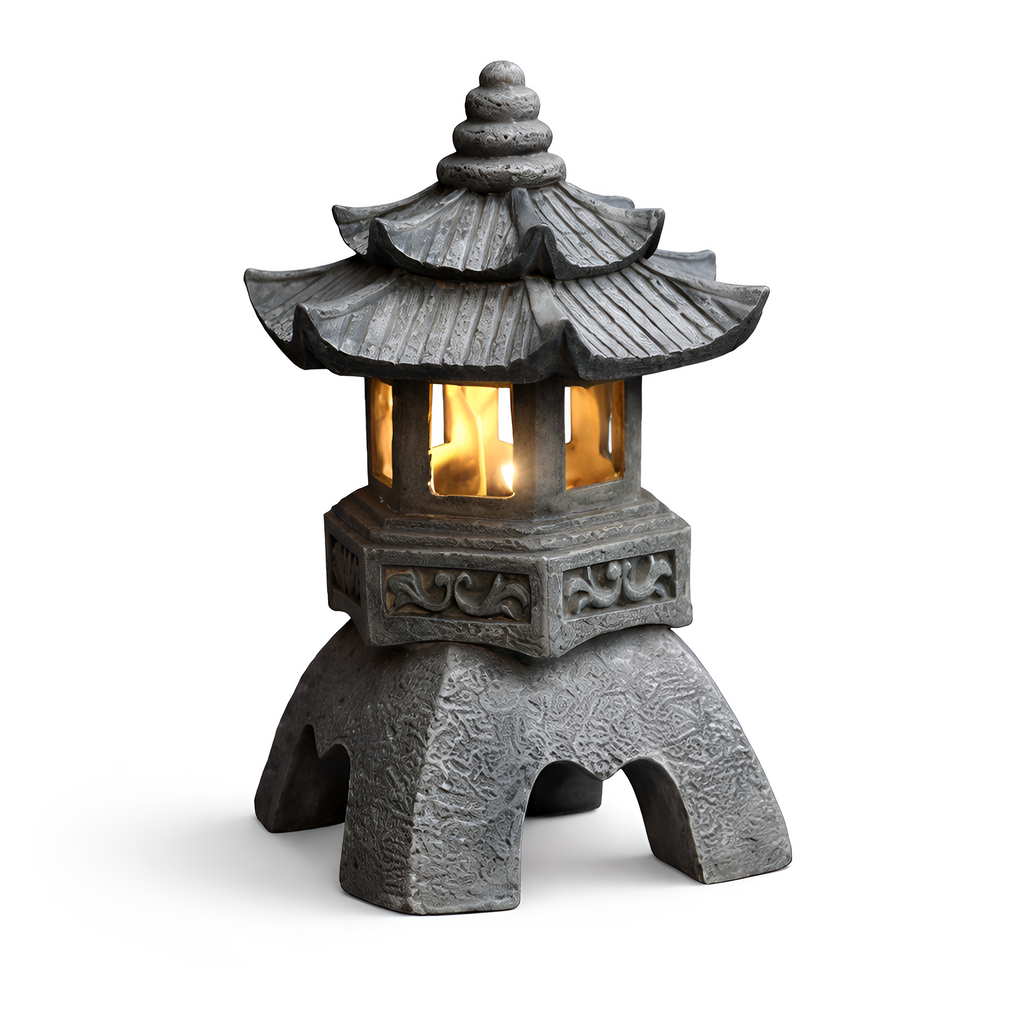 Darth - Solar LED Pagoda Lantern Garden Statue Light