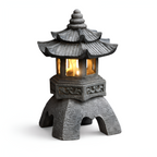 Darth - Solar LED Pagoda Lantern Garden Statue Light