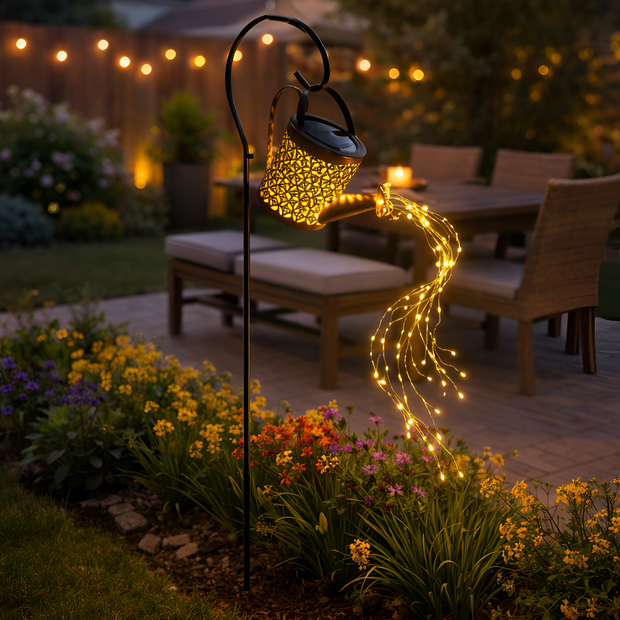 Odette - Solar Watering Can Light Outdoor Hanging Garden Lantern