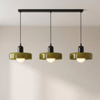 3-Head Bauhaus Colored Glass Pendant Light