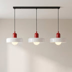 3-Head Bauhaus Colored Glass Pendant Light