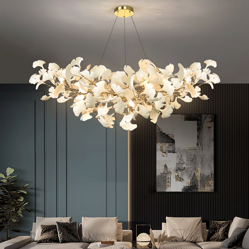 Luxury U-Shaped Ceramic Chandelier for Living Room
