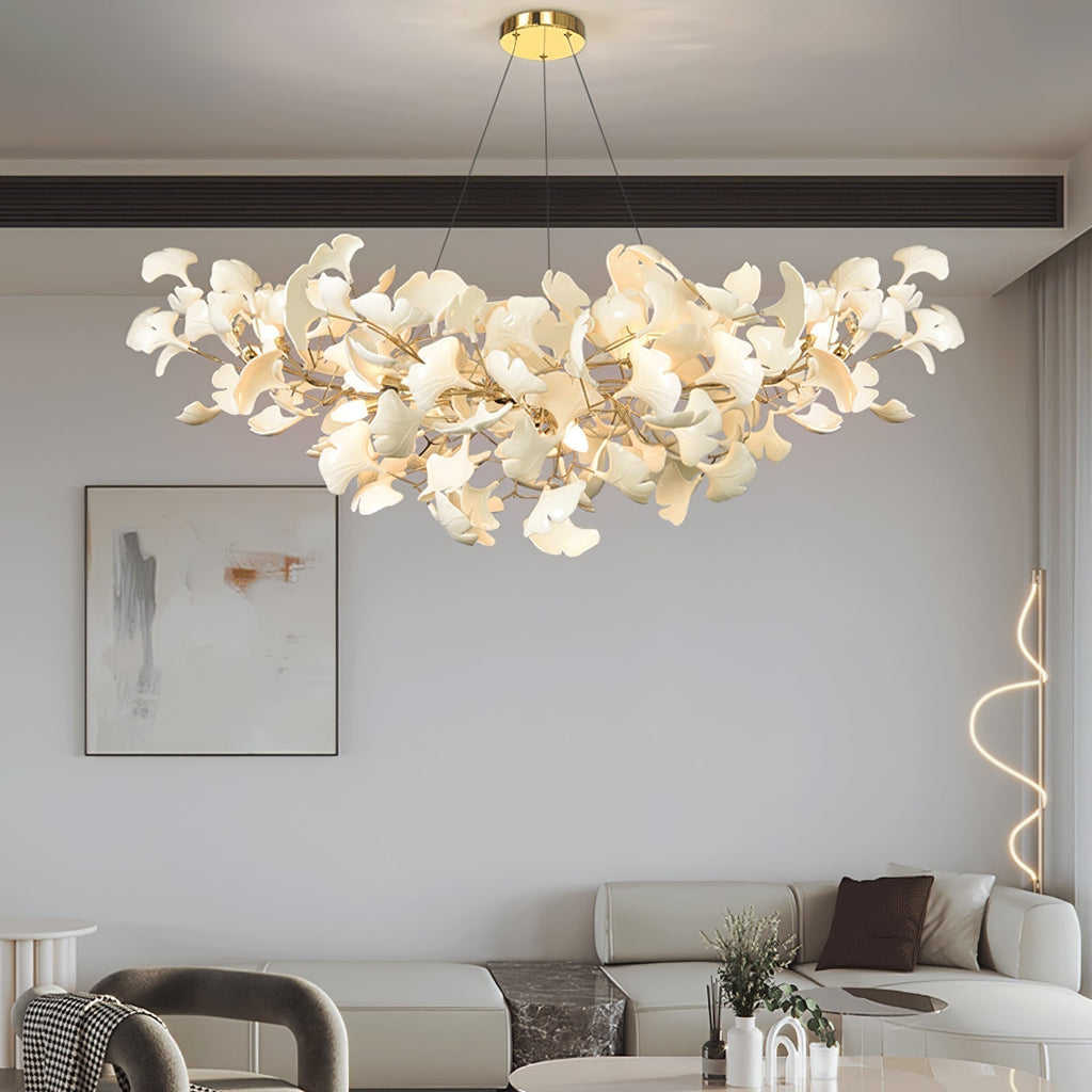 Luxury U-Shaped Ceramic Chandelier for Living Room