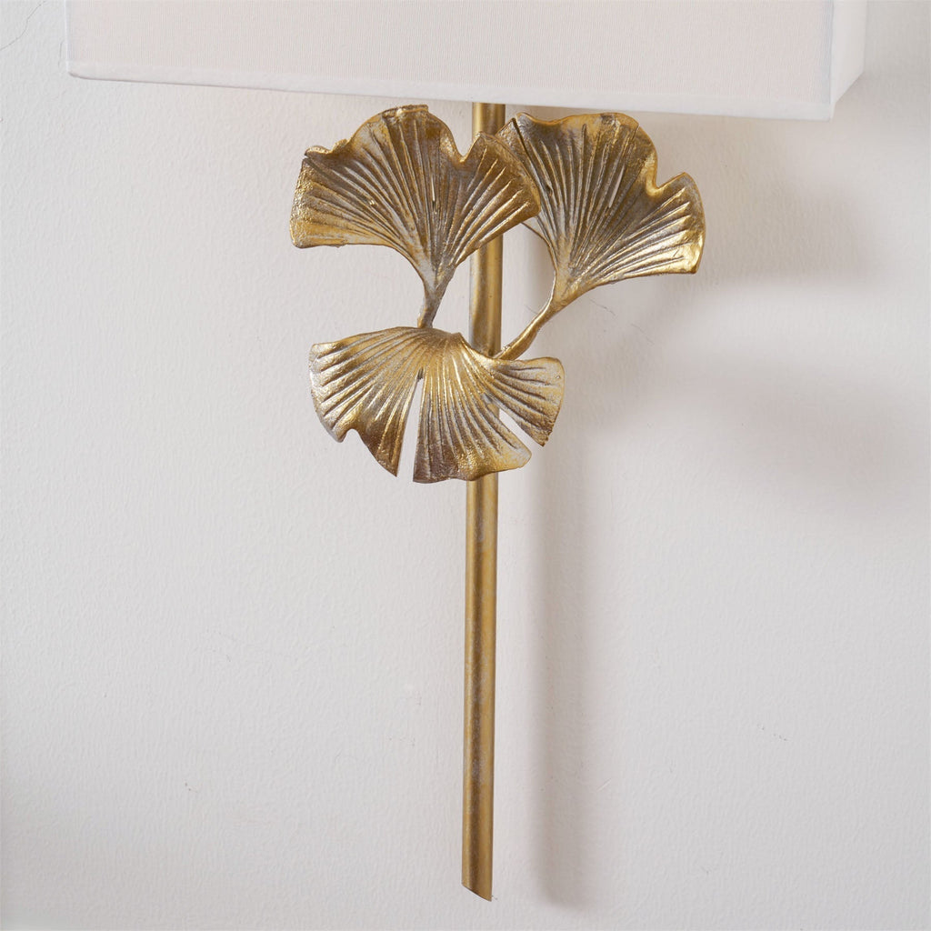Daisy Ginkgo Leaf Wall Sconce