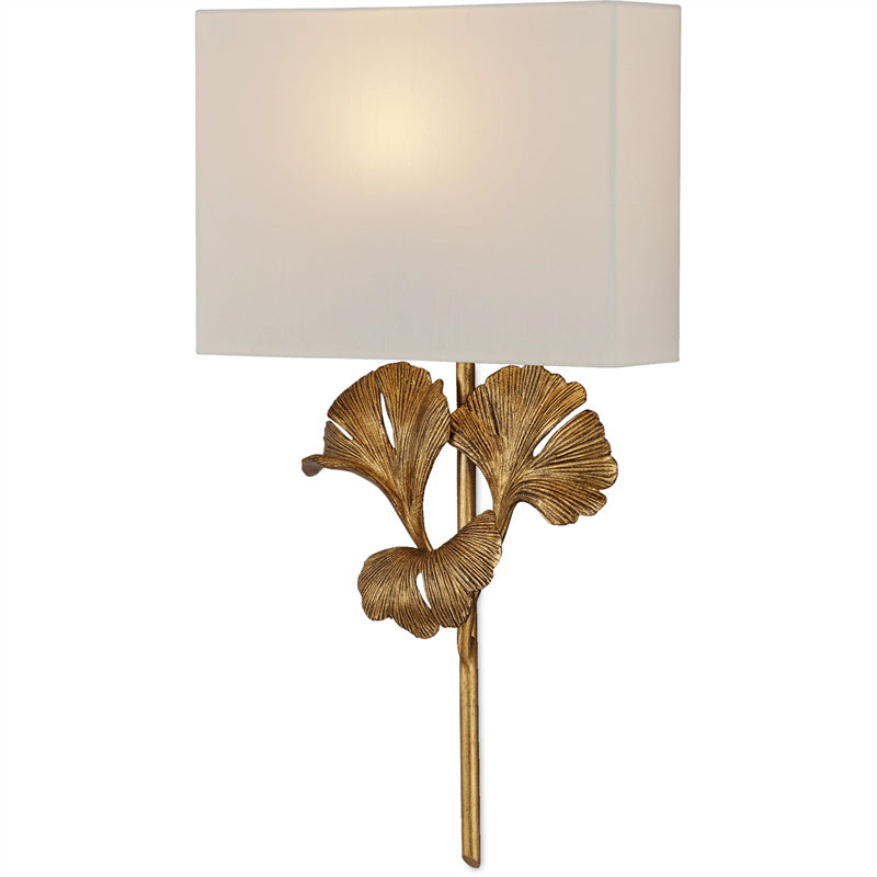 Daisy Ginkgo Leaf Wall Sconce