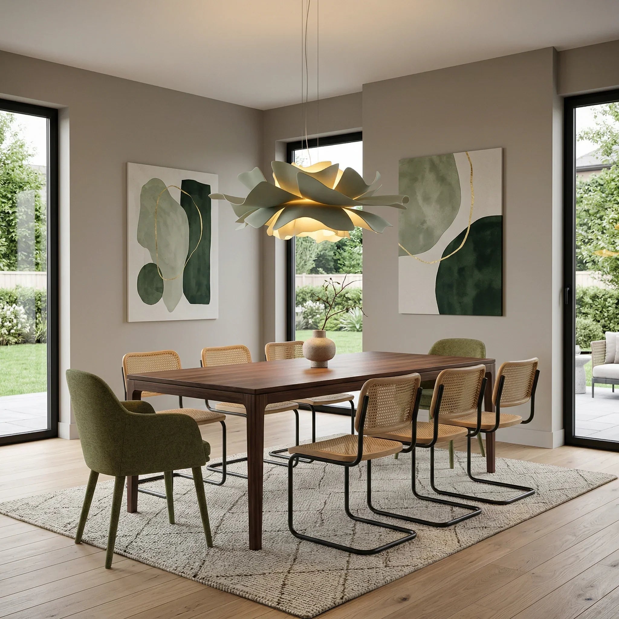 Gupton Nordic Lotus Flower Pendant Light