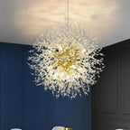 Exclusive chandelier with crystals – Stunning ceiling lamp for elegant interiors