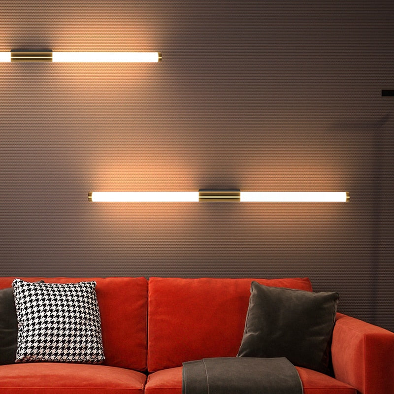 Veralyn - Modern Gold-Colored LED Wall Lamp Bar Shape Bedroom