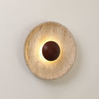 Aveny Sun Travertine Wall Lamp
