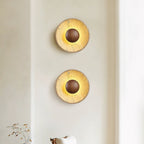 Aveny Sun Wall Sconce in Travertine