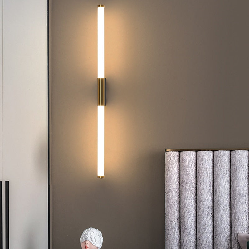 Veralyn - Modern Gold-Colored LED Wall Lamp Bar Shape Bedroom