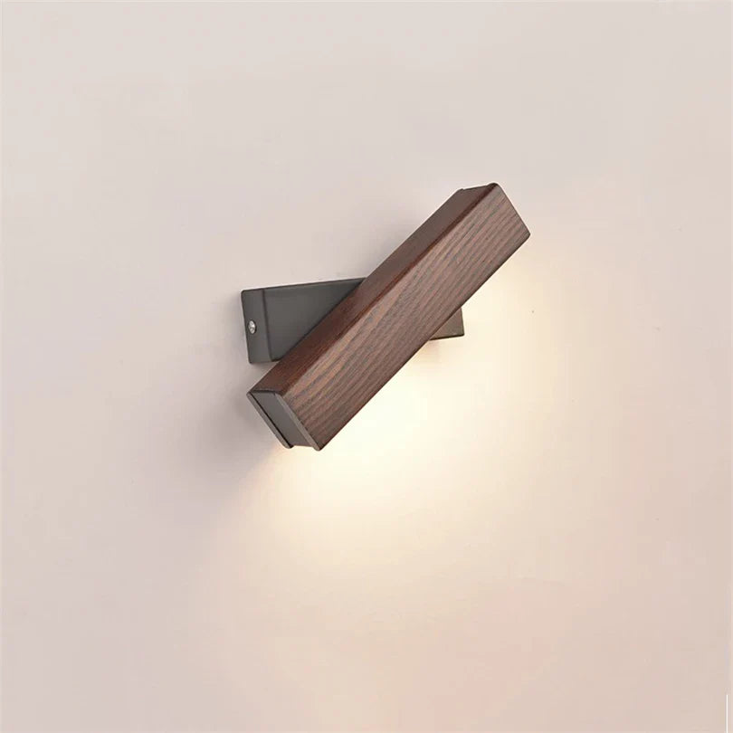 Wooden Adjustable LED Wall Lamp for Reading