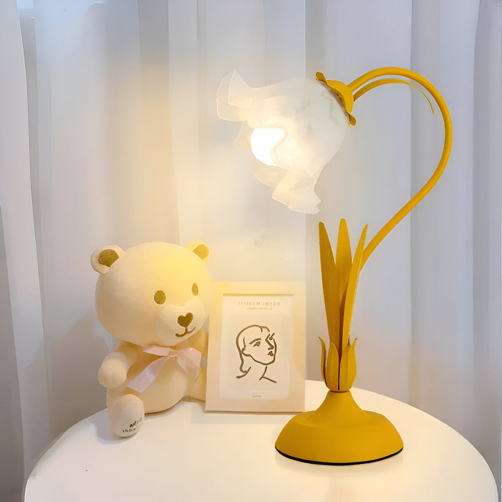 Talia - Antique Table Lamp French Design with Floral Motif
