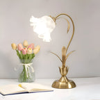 Talia - Antique Table Lamp French Design with Floral Motif