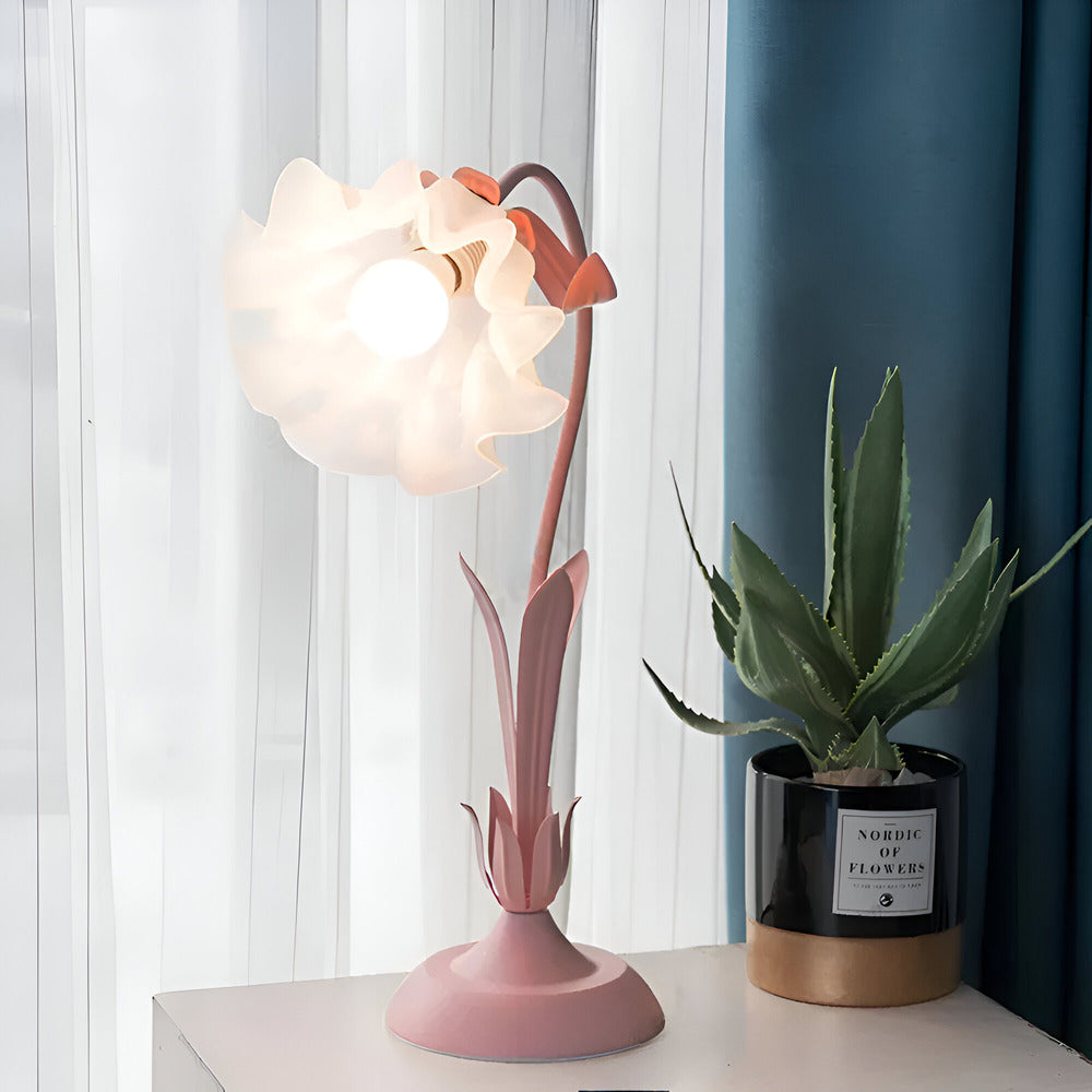 Talia - Antique Table Lamp French Design with Floral Motif