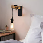 Zenara - Rustic LED Wall Lamp Made of Wood