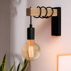 Zenara - Rustic LED Wall Lamp Made of Wood