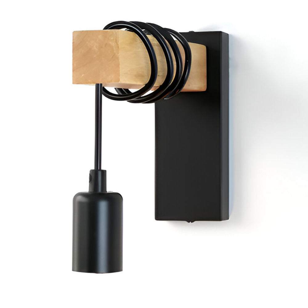 Zenara - Rustic LED Wall Lamp Made of Wood