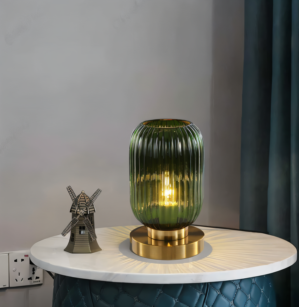 Oriantha - Nordic Table Lamp with Ribbed Glass